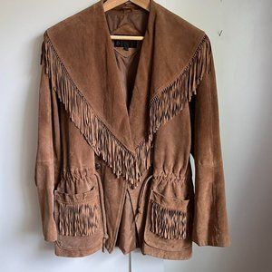 GORGEOUS Vintage Leather Fringe Jacket
